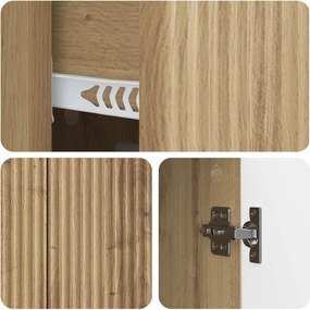 vidaXL Πλαϊνό γραφείο Artisan Δρυς 89 x 34,5 x 60 εκ.