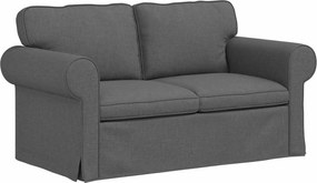 vidaXL Καναπές 2 pcs Σκούρο Γκρι