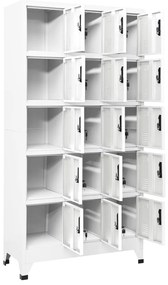 vidaXL Φοριαμός Λευκός 90 x 40 x 180 εκ. Ατσάλινος