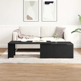 vidaXL Τραπεζάκι Σαλονιού Μαύρο Δρυς 150x50x35 εκ. Φτιαγμένο από Μηχανικό Ξύλο