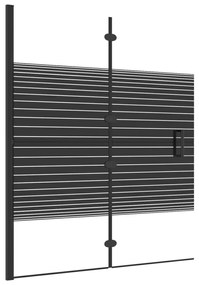 vidaXL Καμπίνα Μπανιέρας Πτυσσόμενη Μαύρη 120 x 140 εκ. από ESG