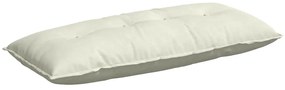 vidaXL Μαξιλάρι Πλάτης Κρεμ 120 x 50 cm Υφασμάτινο Κορντουρά
