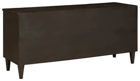 vidaXL Ντουλάπι TV Μαύρο και Χρυσό 100 x 33 x 46 εκ Μασίφ ξύλο μάνγκο