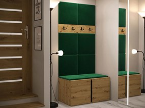 Σετ διαδρόμου Hartford 267, 186x84x46cm, 27 kg, Artisan δρυς, Πλαστικοποιημένη μοριοσανίδα, Ταπισερί, Εντοιχισμένη, Τοίχου | Epipla1.gr
