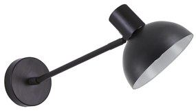 SE21-BL-22-MS3 ADEPT BLACK WALL LAMP BLACK METAL SHADE+