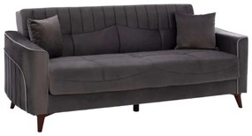 Καναπές - Κρεβάτι Portman Τριθέσιος HM3247.01 210x80x87cm Grey Ξύλο,Ύφασμα