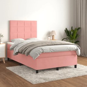 ΚΡΕΒΑΤΙ BOXSPRING ΜΕ ΣΤΡΩΜΑ ΡΟΖ 120X190 ΕΚ. ΒΕΛΟΥΔΙΝΟ 3270000