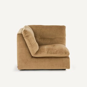 Γωνιακή πολυθρόνα σύνθεσης 90° από λινό βελούδο, GIULIANO