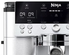 3σε1 Ninja Luxe Café Premier ES601EU, 1650W, 15 bar, 2 λίτρα, Barista Assist, Λειτουργία καμένου νερού, 4 λειτουργίες, 3 ρυθμίσεις θερμοκρασίας, Inox/cherryn