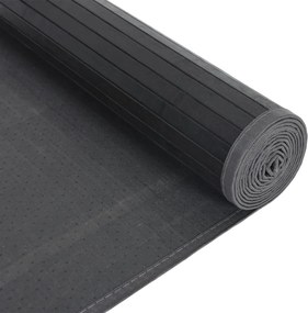 vidaXL Χαλί Ορθογώνιο Μαύρο 80 x 200 εκ. Μπαμπού