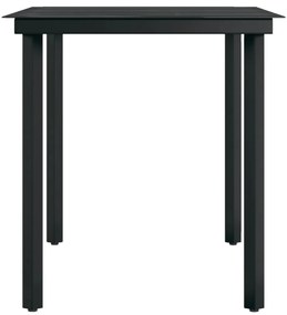 vidaXL Σετ Τραπεζαρίας Κήπου 7 Τεμαχίων Καφέ / Μαύρο