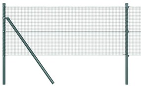 vidaXL Φράχτης με Στήλες. Πράσινο 0.8 x 10 m Ατσάλι