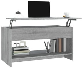 vidaXL Τραπεζάκι Σαλονιού Γκρι Sonoma102x50x52,5 εκ.Επεξεργασμένο Ξύλο