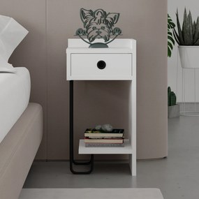 Κομοδίνο Λευκό PRAVAR 32x30x61