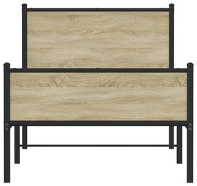 Σκελετός Κρεβ. Χωρίς Στρώμα Sonoma Δρυς 90x200 εκ. Μεταλλικό 4007897