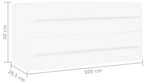 Ντουλάπι Νιπτήρα Λευκό 100 x 38,5 x 48 εκ. από Επεξ. Ξύλο - Λευκό