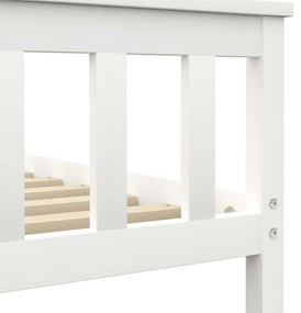 vidaXL Πλαίσιο Κρεβατιού με 2 Συρτάρια Λευκό 100 x 200 εκ. Ξύλο Πεύκου
