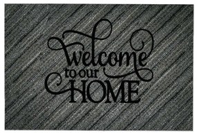 Χαλάκι πόρτας εισόδου Chilai Home 877CHL1163, 45x70 cm, PVC, Γκρι / Μαύρο