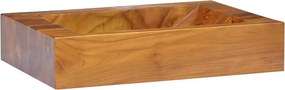 vidaXL Νιπτήρας 50 x 35 x 10 εκ. από Μασίφ Ξύλο Teak