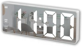 Lalos Ψηφιακό Ρολόι Με 2 Ξυπνητήρια 6.5inch Οθόνη Ένδειξη Θερμοκρασίας SZ-810 Λευκό 9114