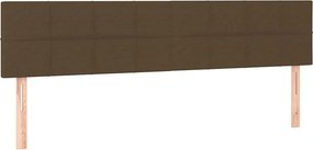 vidaXL Κρεβάτι Boxspring με Στρώμα Σκούρο Καφέ 160x200 εκ Υφασμάτινο