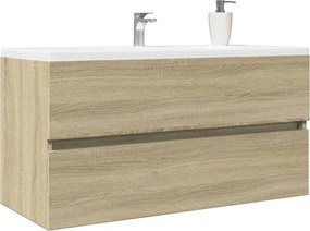 vidaXL Ντουλάπι Νιπτήρα Sonoma Δρυς 90 x 38,5 x 45 εκ. από Επεξ. Ξύλο