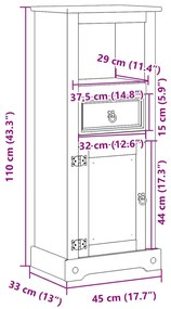 ΝΤΟΥΛΑΠΙ ΜΠΑΝΙΟΥ CORONA 45X33X110 ΕΚ. ΑΠΟ ΜΑΣΙΦ ΞΥΛΟ ΠΕΥΚΟΥ 4013402