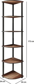 Βιβλιοθήκη Καρυδιά BOOKCASE 34x34x173
