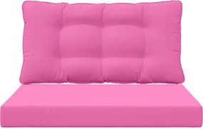 vidaXL Μαξιλάρι Καναπέ Εξωτερικού Χώρου 2 pcs Ροζ Πολυεστέρας