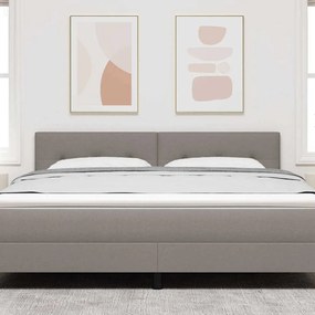 vidaXL LED κεφαλάρι με LED ταινίες φωτός Taupe 180 cm ύφασμα