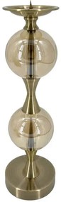 Κηροπήγιο Σφαίρες 15-40068 Φ12x42cm Bronze Marhome Μέταλλο,Γυαλί