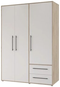 Wardrobe Razol 3 doors white-sonoma melamine 144.5x59x200cm 144.5x59x200 εκ.