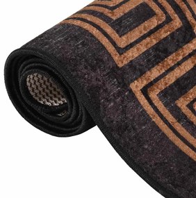 vidaXL Χαλί Πλενόμενο Μαύρο / Χρυσό 80 x 150 εκ.