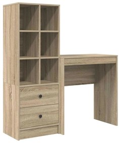 vidaXL Γραφείο με αποθηκευτικό χώρο 2 pcs Δρύς Sonoma 70 x 40 x 76 εκ.