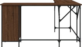 vidaXL Γραφείο Καφέ Δρυς 141x141x75 εκ. από Επεξεργασμένο Ξύλο