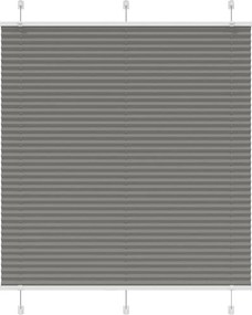 vidaXL Πλισέ περσίδα Ανθρακί 120x100 cm Πλάτος υφάσματος 119,4 cm