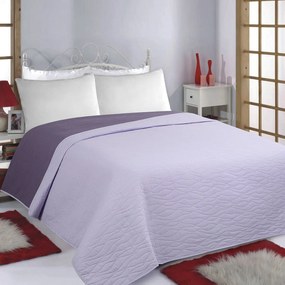 Κουβερλί Μονό (170x220) 2 Όψεων Silk Fashion Waves Lila-Purple