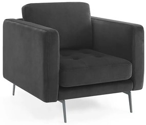 Πολυθρόνα Irving 107, Γκρι, 84x87x92cm, Ταπισερί, Πόδια: Μεταλλικά