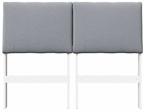 vidaXL Ταπετσαρισμένο κεφαλάρι Ανοιχτό γκρι 120 cm
