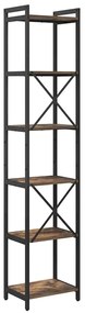 vidaXL Βιβλιοθήκη Καπνιστή δρυς 40 x 30 x 188 εκ Επεξεργασμένο ξύλο