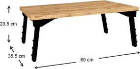 Τραπεζάκι laptop Sidon Megapap χρώμα pine oak 60x35,5x23,5εκ.