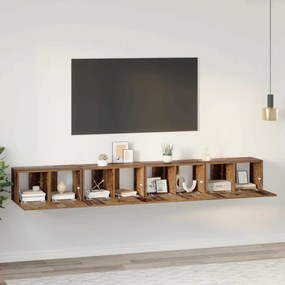 vidaXL Σετ επίπλου τηλεόρασης 4 pcs Παλαιό ξύλο 60 x 30 x 30 cm