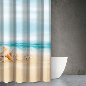 Κουρτίνα Μπάνιου Sea Water Des 615 Multi Saint Clair 180x200cm 180Πx200Υ 180x200cm Πολυέστερ