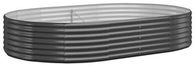 vidaXL Ζαρντινιέρα Ανθρακί 214x140x36εκ Γαλβανισμένος χάλυβας