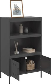 vidaXL Ραφιέρα Μαύρη 68x39x113 εκ. από Ατσάλι