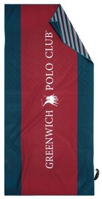 Πετσέτα Θαλάσσης 3874 Red-Blue Greenwich Polo Club Θαλάσσης 80x170cm Microfiber