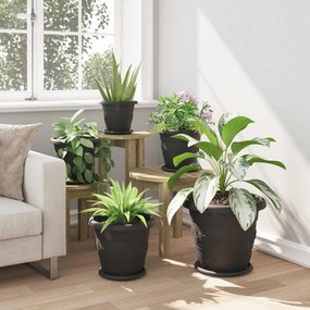 vidaXL Γλάστρες φυτών 24 pcs Μαύρο Ø 30 x 25 εκ Πλαστικό