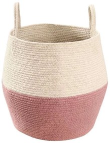 Καλάθι Αποθήκευσης με Χειρολαβές Zoco LOR-BSK-ZOCO-ASH Ash Rose-Natural 30X30Χ35Cm Lorena Canals Cotton