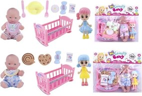 Κούκλα μωρό με κρεβατάκι &amp; παιχνίδια - 0812-1998 - 917423