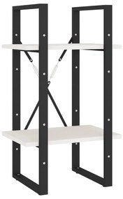 vidaXL Βιβλιοθήκη με 5 Ράφια Λευκή 40 x 30 x 175 εκ. από Ξύλο Πεύκου